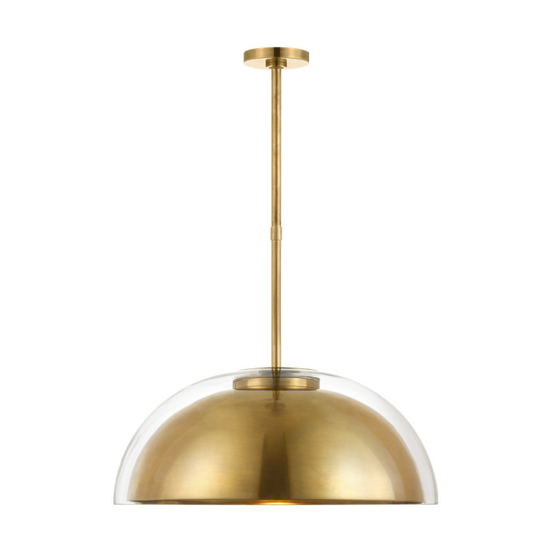 Lusi 1 - Light LED Pendant, Hand-Rubbed Antique Brass