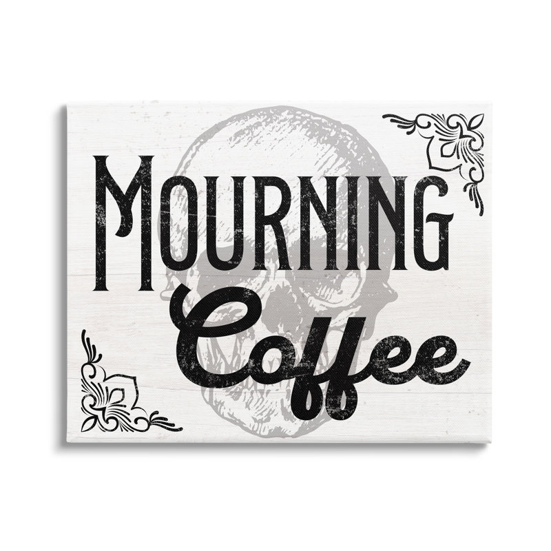 " Mourning Coffee Skull ", 36" H x 48" W x 1.5" D
