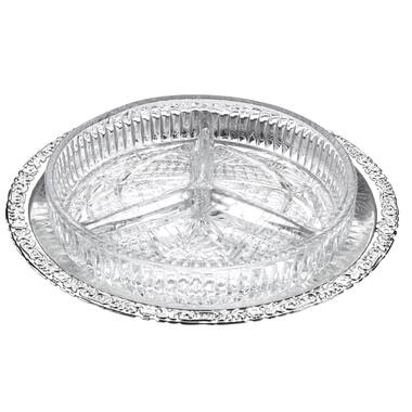 Queen Anne - Oval Tray with Handles - Silver Plated Metal - 45x25.5cm