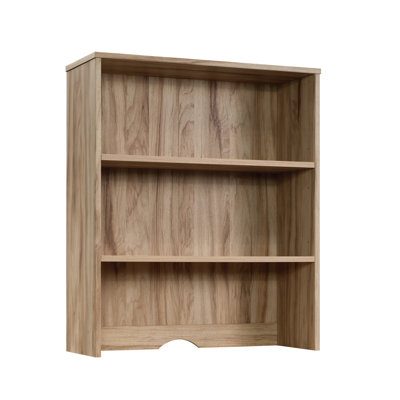 Huche de bibliothèque en bois avec tablettes de rangement, brun