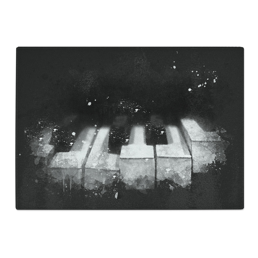 Tempered Glass Broken Piano Keys Abstract Chopping Board