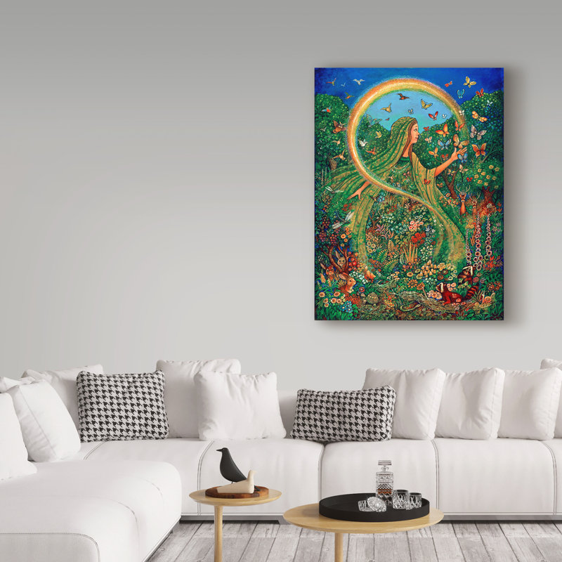 «Forest Goddess» par Kellene, reproduction d'art sur toile tendue, H 19 po x l 14 po