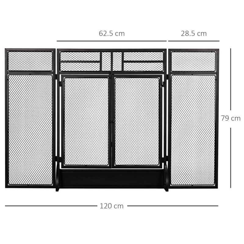 Rozzelle Metal Fireplace Screen