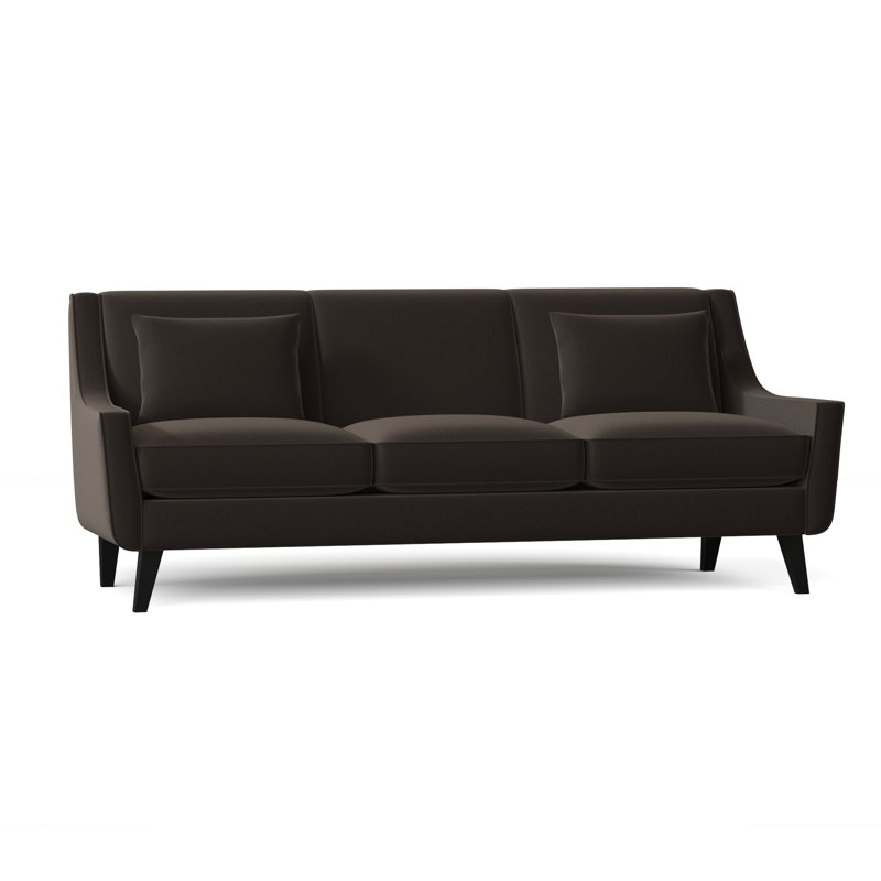 Gros 85'' Upholstered Sofa, Bella Vintage Performance Velvet