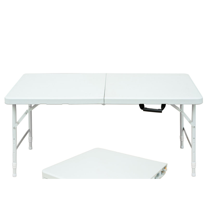Table pliante portative 4 pi 4 po et pliable pour un maximum de 135 kg, Blanc