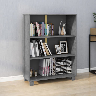 Huckstadt 112cm H x 85cm W Solid Wood Standard Bookcase