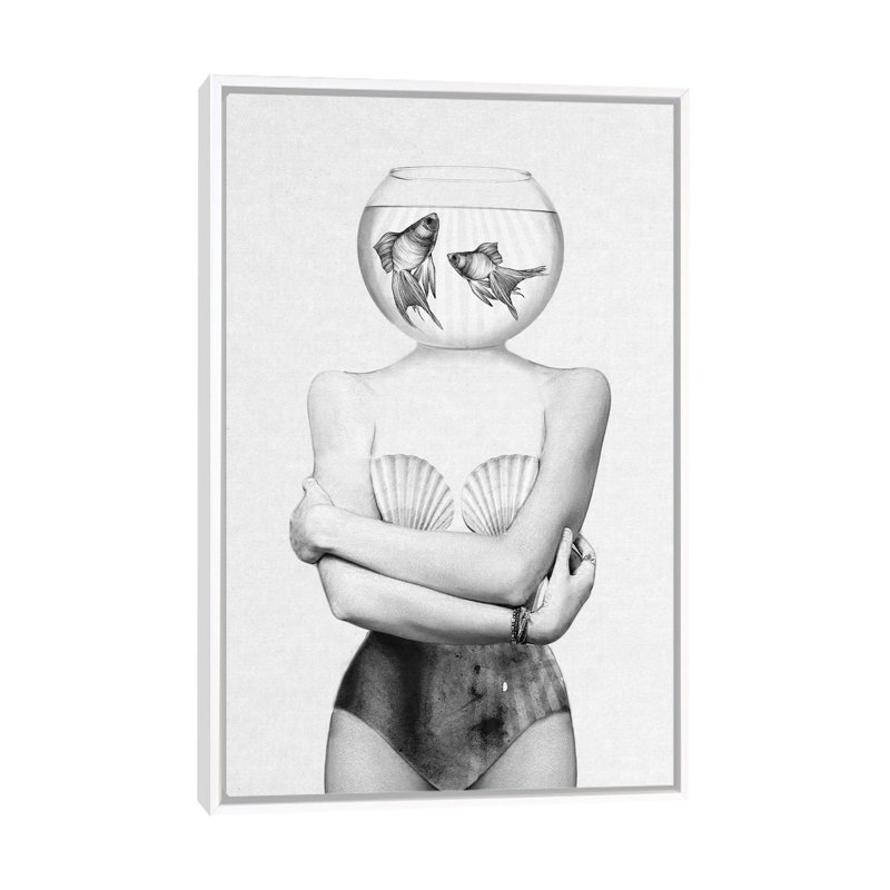 Pisces by Jenny Rome - Print on Canvas, White Framed, 66.04 cm H x 45.72 cm W