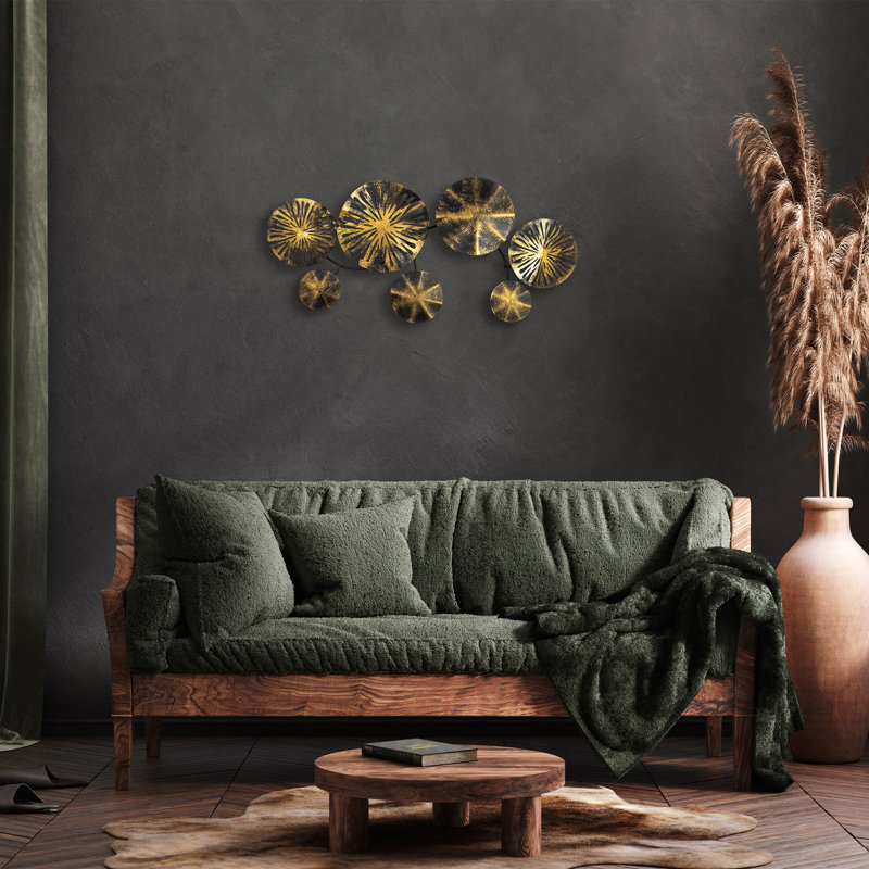 Hand-Painted Decorative Metal Wall Accessory, 32.3 x 15.4 x 2.8 inches | 100% Metal Construction, Weight: 2.2 lbs | Unique Color Variations | Perfect for Home, Office, or Gallery Decor, Stylish and Durable Design