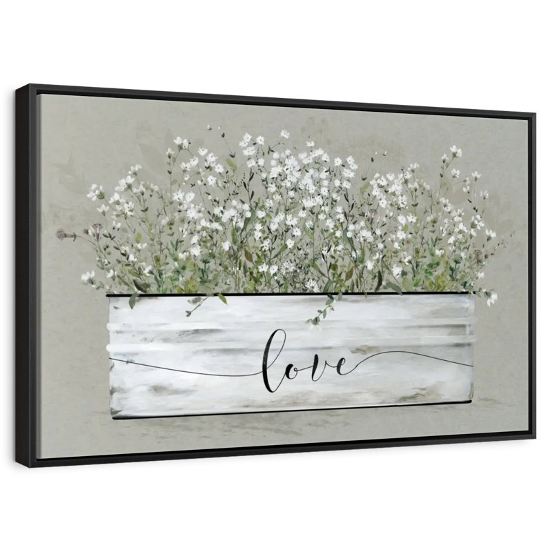 Bouquet de Grace Bucket Love, Cadre flottant noir, 43 po x 29 po
