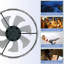 Ventilateur de plafond à DEL décoratif 24 po - Plafonnier encastré moderne avec anneau en acrylique, pales cachées, télécommande et éclairage à intensité variable (noir)