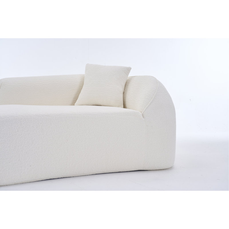 Méridienne courbée Compression, Chenille blanc laiteux