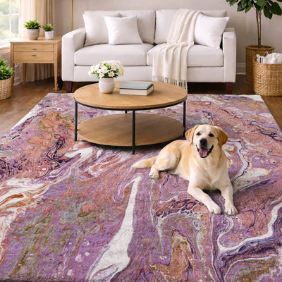 Premium Machine Washable Dream Shag ADS51 Abstract Rug