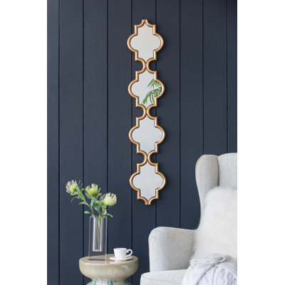 Miroir mural à quatre niveaux, 9,5 x 1 x 47,2 po