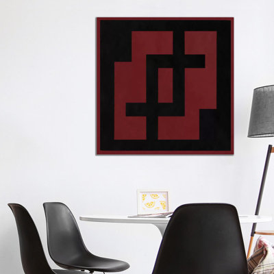 Modern Art- Indigo & Red Ochre by 5by5collective - Wrapped Canvas Gallery-Wrapped Canvas Giclée