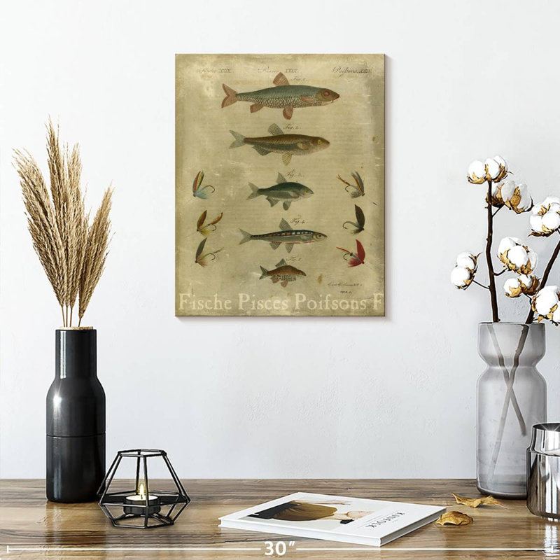 Poissons, composition I, H 15 po x l 12 po