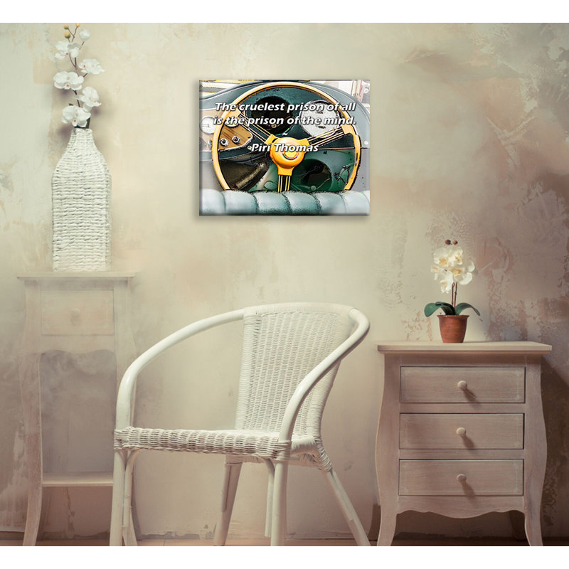 Astoria Grand Gallery Wrapped Canvas By Piri Thomas: "The cruelest prison of all is the prison of the, 13" H x 18" W