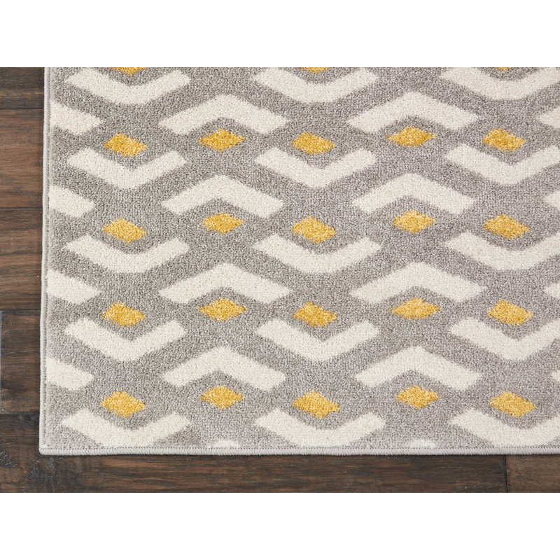 Tapis gris Cristin Eclectic Bohemian, Rectangle 2 pi 2 po x 3 pi 9 po