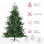 Arbre de Noël artificiel de 7,5 pi avec 1288 branches, ouverture automatique, base en acier, forme large, branches faciles à façonner