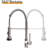 Commercial LED Kitchen Faucet With Pull Down Sprayer, Single Handle Singlaucet