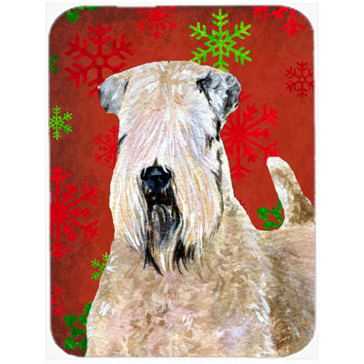 The Holiday Aisle Ashlynn Soft Coated Wheaten Terrier Glass Cutting Board