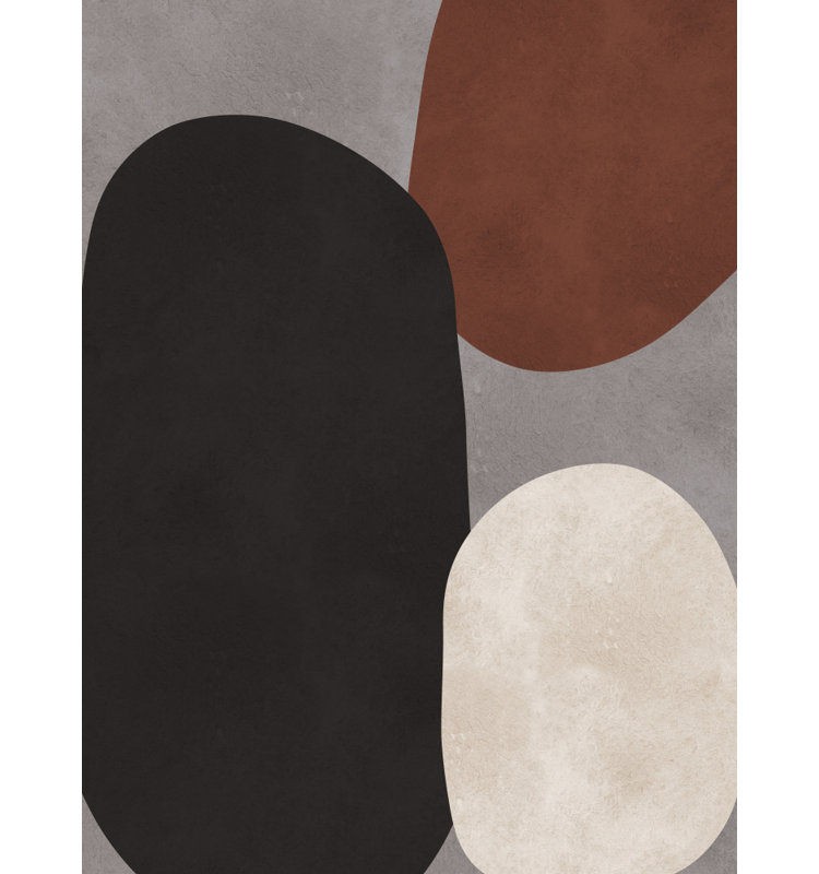 Earthy Abstract Forms Print by Other Artist, Gold/Tan/Black/Brown/White, 32 × 48, Wrapped Canvas