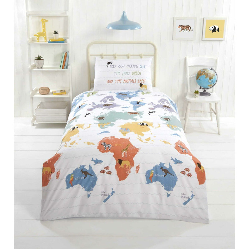 Nisbet No Pattern Duvet Cover Set with Pillowcases Included, Double - 2 Standard Pillowcases