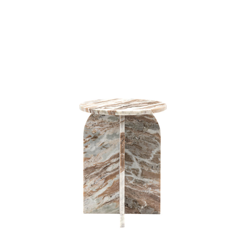 Amalfi Marble Side Table, Natural