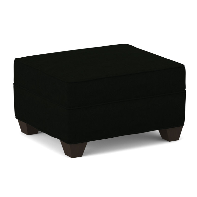 Repose-pieds rectangulaire large de 26 po Phillips, Cafelle, Noir Dorset