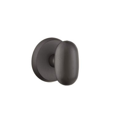 Ensemble de boutons de passage Emtek avec rosette et bouton à œufs # 2 Sandcast