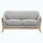 Living room sofa set - grey 2-piece