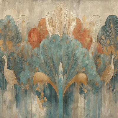 Art Deco Peacock Harmony