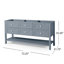 Ensemble de meuble-lavabo double 73 po Nazeer