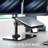 VIVO Laptop and Dual Monitor Desk Stand with Glass Base, Fits up to 32" Screen