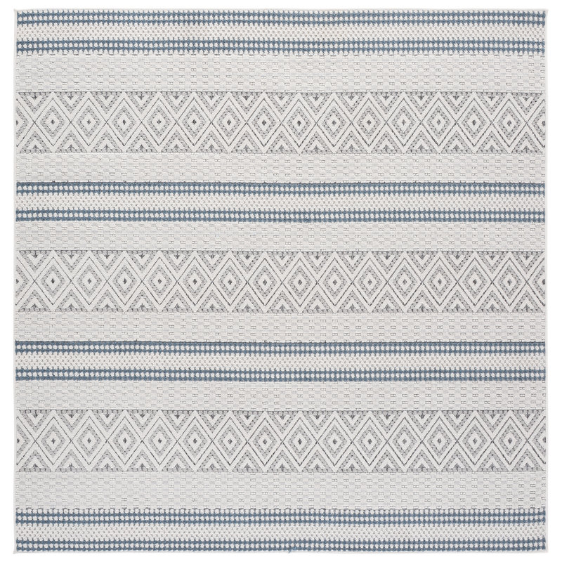 Veranda Performance Geometric Indoor Rug, Square 6'7"
