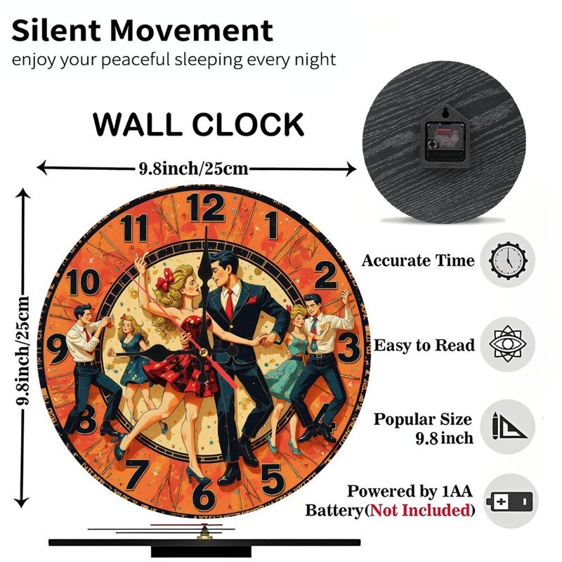 Horloge murale rétro rétro