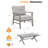 Seehill Aluminum Patio Furniture Set, 3 Pieces Outdoor Patio Bistro Set With Washable Thick Cushions, All Weather Outdoor Conversation Sets With Coffee Table For Backyard, Balcony, Lawn, Limed Oak