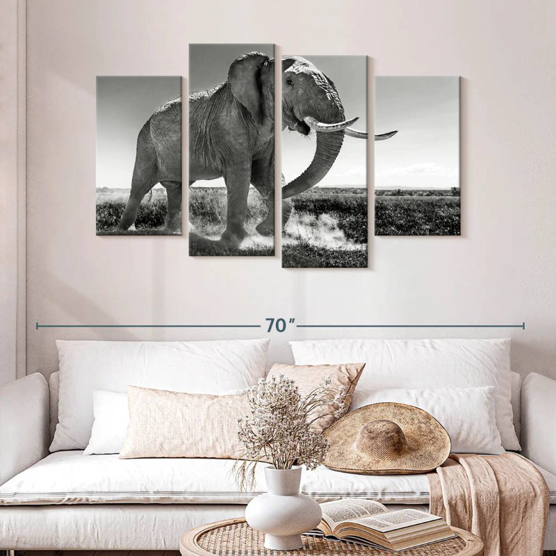 Grassland Elephant, 32" H x 52" W