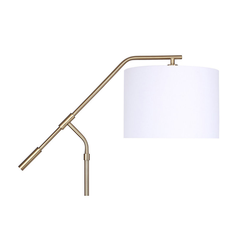 Lampe sur pied arquée 63 po Aran, Or royal
