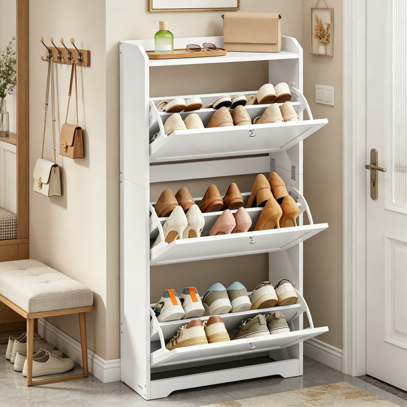 18 Pair Shoe Storage Cabinet