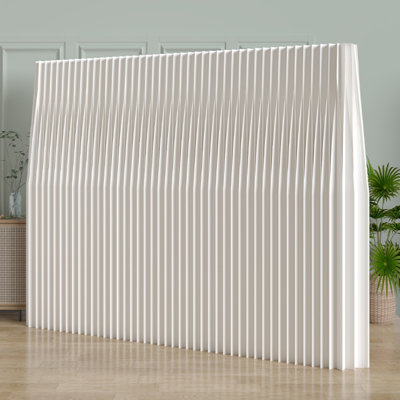 Trapezoidal Foldable Paper Room Divider, Movable Honeycomb Accordion Paper Screen, Bendable Decorative Background Wall for Studio & Exhibition