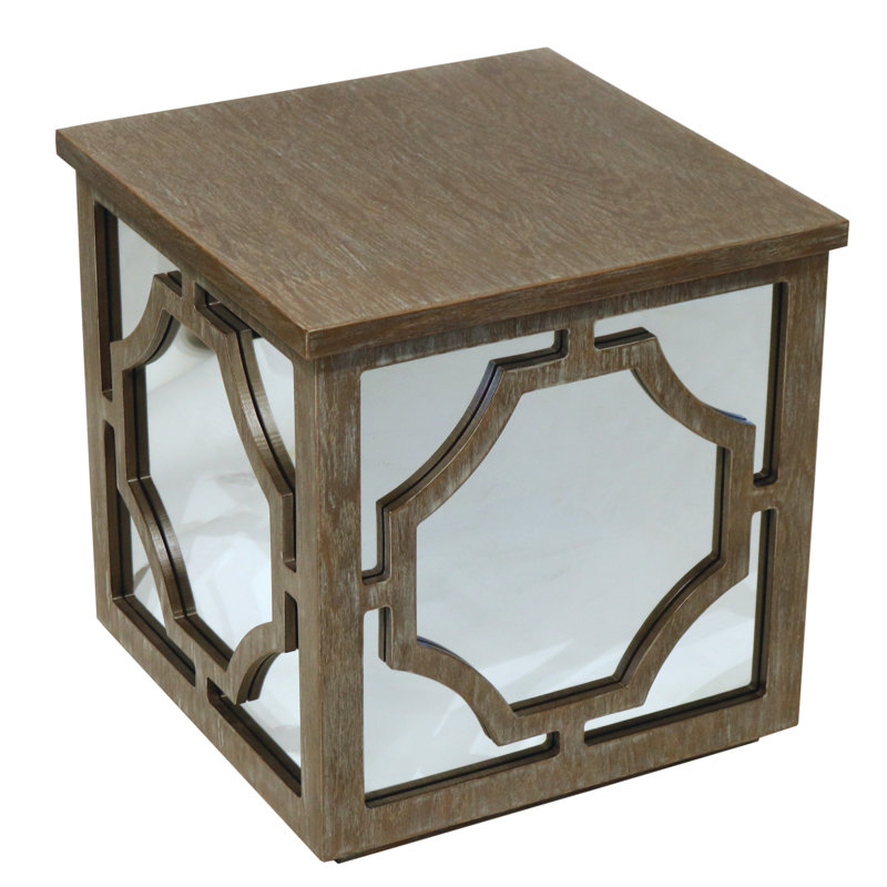 Mcgill Solid Wood End Table, Rustic Brown