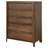 Walnut 5-Drawer Chest