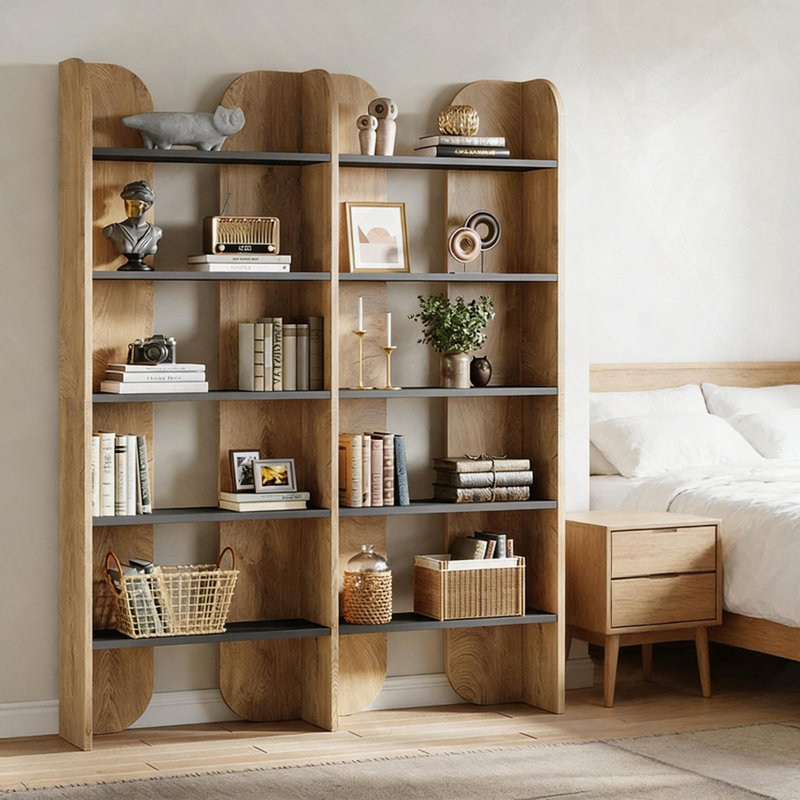 Bibliothèque spacieuse à 5 niveaux avec assemblage sans tracas