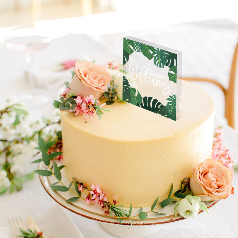 Surmatelas pour gâteau de mariage à gâteaux de famille vert