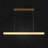 43.3" Modern Cylinder Kitchen Island Gold Alabaster Chandelier