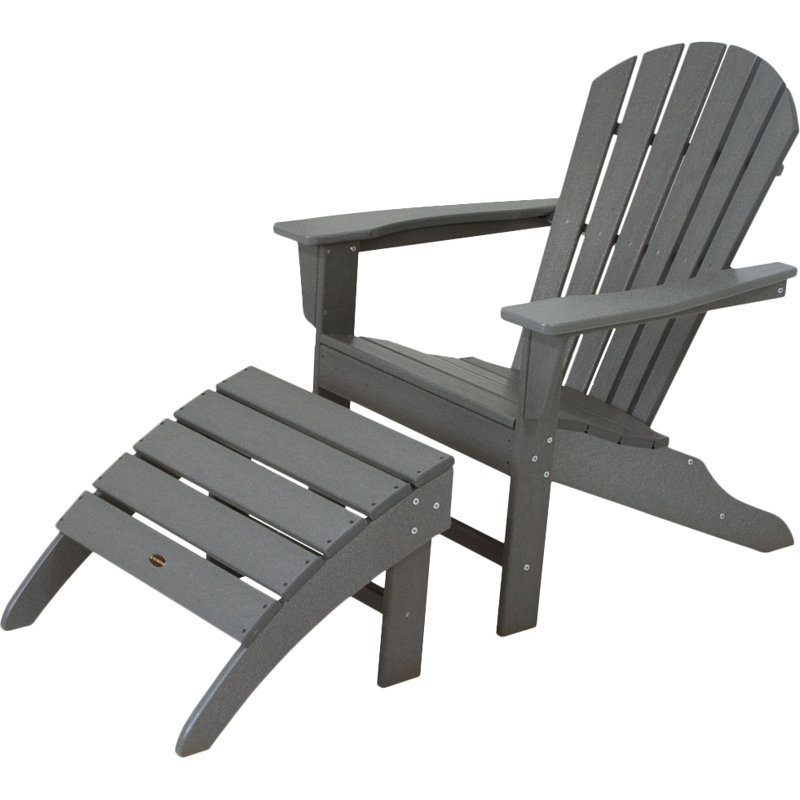 Ensemble Adirondack POLYWOOD 4 pièces South Beach, Gris ardoise