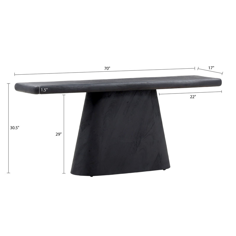 Marci 70" Wide Console Table, Natural, Black