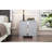 Nightstand With Metal Foot, Mirrored Bedside Table With 2 Drawers-1905470177