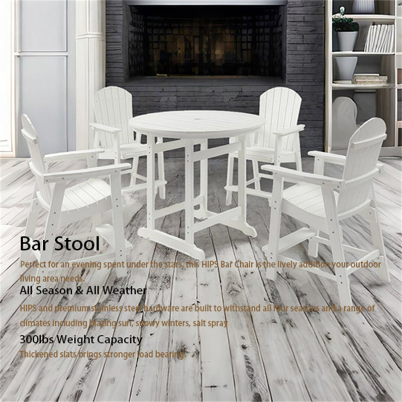 Ensemble bistro extérieur L 47,25 po Bettylu, Blanc