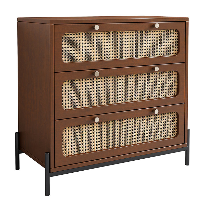 Commode 3 tiroirs Aviyanah Scotty, Brun